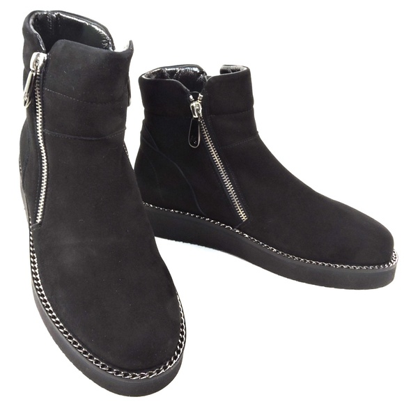 ALBERTO CICCIOLI 🇮🇹 WOMEN'S BLACK SOFT SUEDE COMFORT WINTER ANKLE BOOTIE - Picture 7 of 7